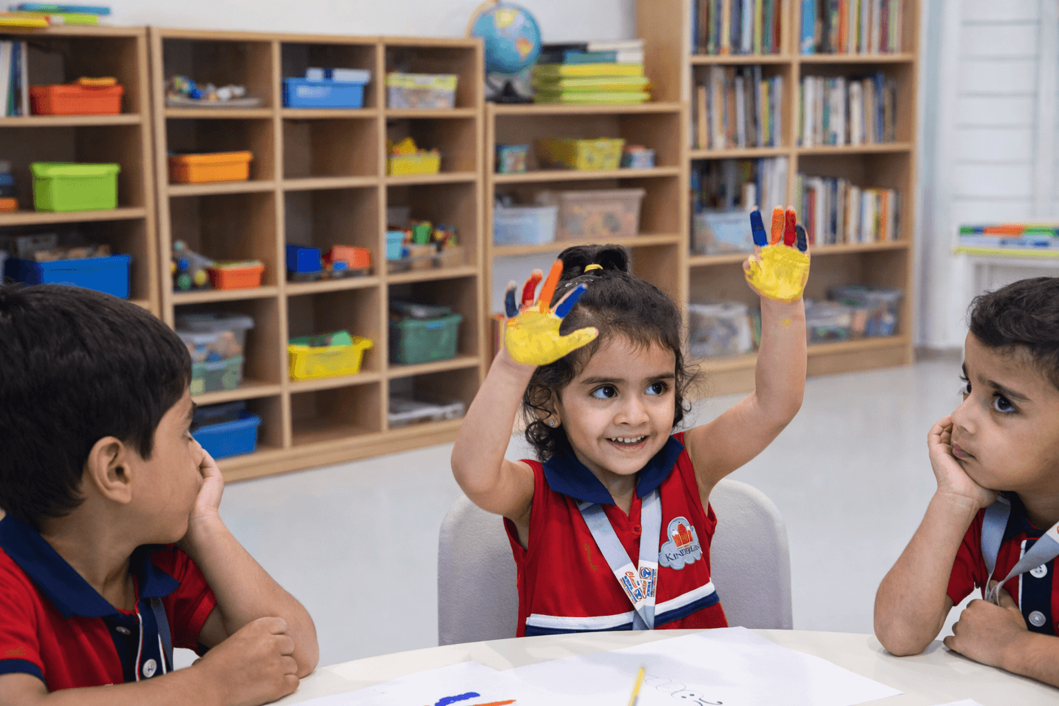 Happy kids in a classroom